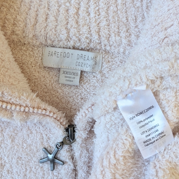 Barefoot Dreams Cozychic Half Zip Short Lounger Robe Dress Womens XXS XS Comfy - Picture 2 of 7